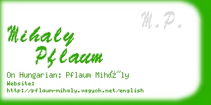 mihaly pflaum business card